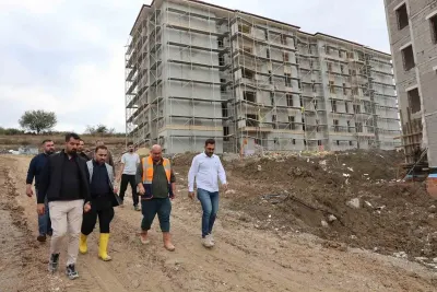 Vezirköprü TOKİ projesinde çalışmalar hız kesmeden sürüyor
