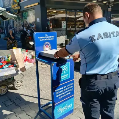 Germencik'te Zabıta Ekiplerinden Semt Pazarında Etiket ve Tartı Denetimi