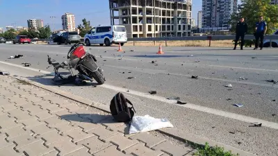 Karaman'da Cipın Çarptığı Elektrikli Bisikletin 15 Yaşındaki Sürücüsü Ağır Yaralandı