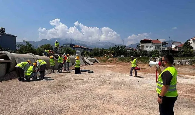 Merkezefendi Enkazda Arama Kurtarma Eğitim Alanında afetlere hazırlık sürüyor