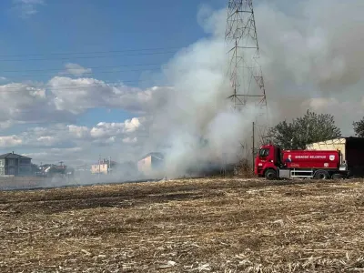 Kırklareli Babaeski'de Hayvan Çiftliğinde Yangın Çıktı
