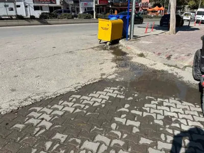 Bilecik'te 3 Haftadır Onarılmayan Su Patlağına Vatandaş Tepkisi