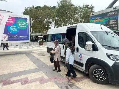 Sındırgı Belediyesi'nden kırsal mahallelerdeki kadınlara kanser taraması için ulaşım hizmeti