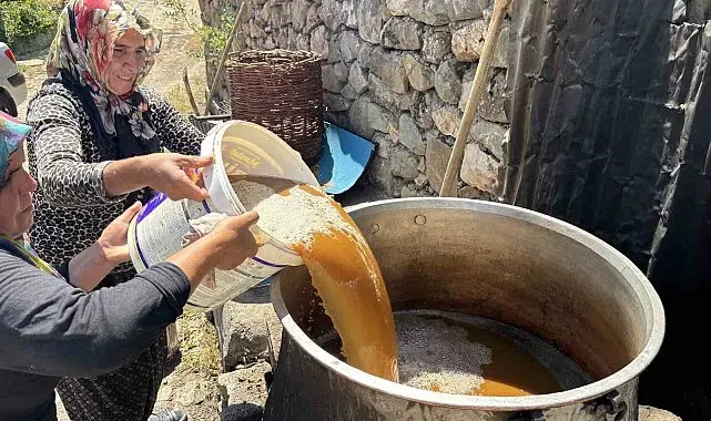 Servi köyünde asırlık gelenek yaşatılıyor: Dut pekmezi büyük emeklerle hazırlanıyor