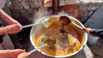 Alanya'da Düzenlenen Hasat Şenliğinde En Ağır Keçiboynuzu Yarıştı
