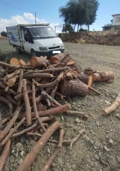 Pazarcık'ta Kaçak Orman Emvali ve Nakil Aracına El Konuldu