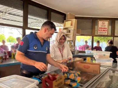Mersin'de Okul Kantinlerinde Sıkı Denetim: Tarihi Geçen Ürünler İmha Edildi