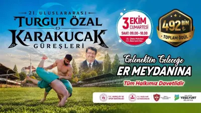 Malatya'da 21. Uluslararası Turgut Özal Karakucak Güreşleri Heyecanı