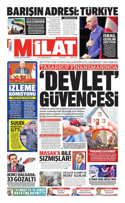 Milat manşeti