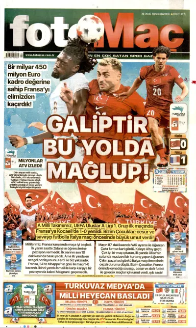 Fotomaç manşeti