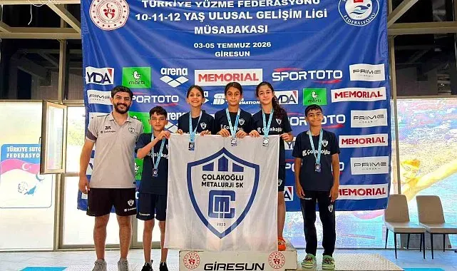 Çolakoğlu Metalurji Spor Kulübü yüzücülerinden Ulusal Gelişim Ligi'nde başarı