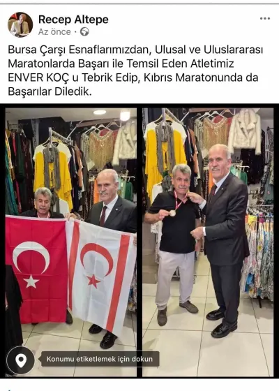 Bursalı Veteran Atlet Enver Koç’a Kıbrıs Maratonu Öncesi Anlamlı Ziyaret
