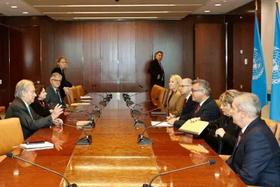 KKTC Cumhurbaşkanı Erhürman, BM Genel Sekreteri Guterres ile New York'ta Görüştü