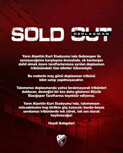 Elazığspor Taraftarından Kocaeli'nde Kapalı Gişe Çıkarma