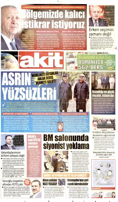 Yeni Akit manşeti