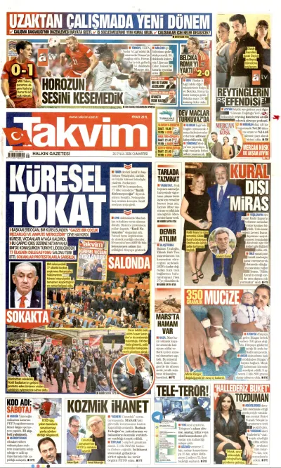 Takvim manşeti