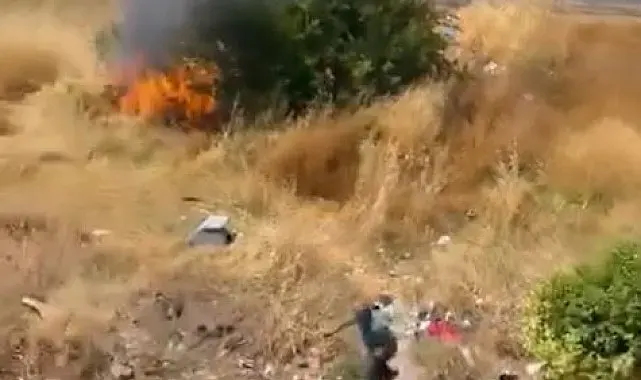 Avcılar'da yaşlı bir adam otluk alanı yakıp kaçtı