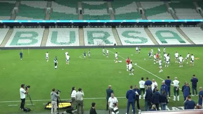 İtalya Milli Takımı Bursa'daki Türkiye Maçı Öncesi Son Çalışmasını Yaptı