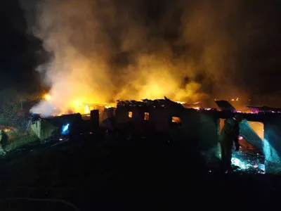Bolu Mudurnu'da Saman Kümkesinde Yangın Çıktı