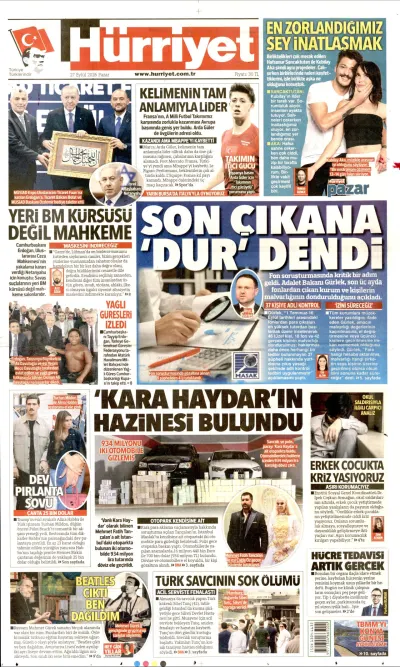 Hürriyet manşeti