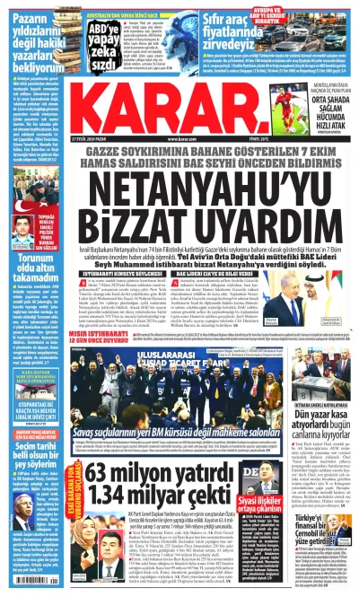 Karar manşeti