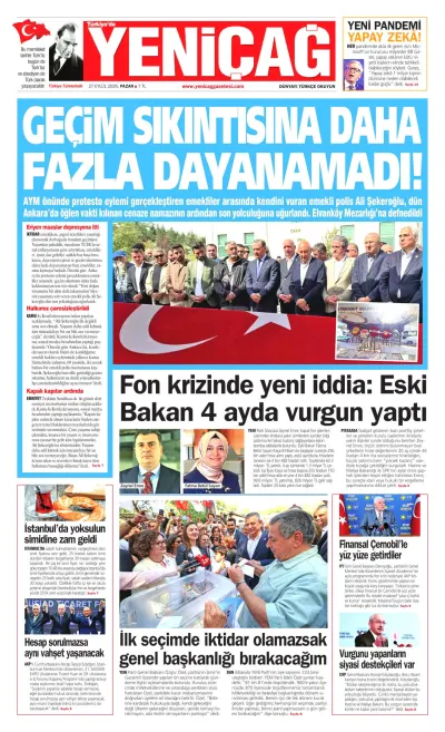 Yeniçağ manşeti