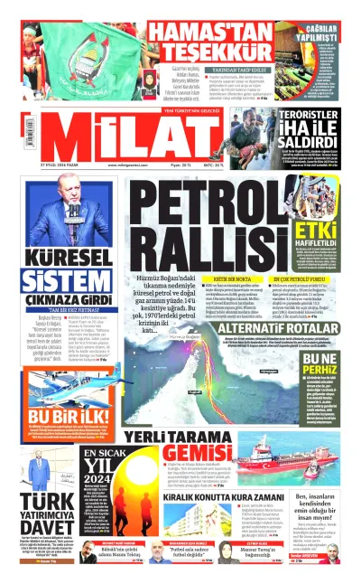 Milat manşeti