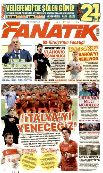 Fanatik manşeti