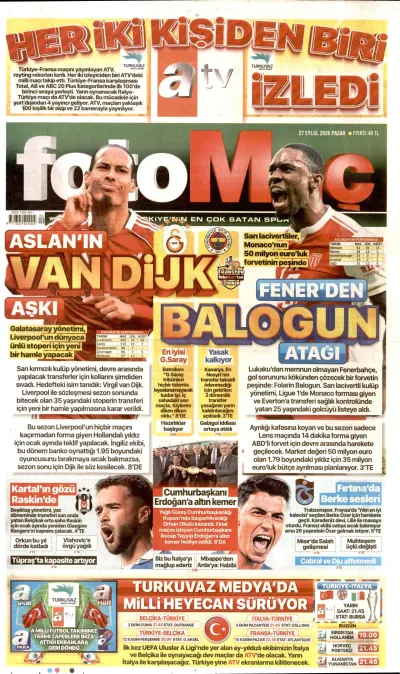 Fotomaç manşeti