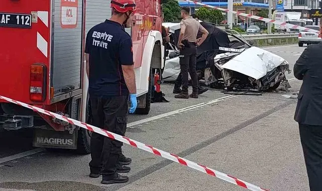 Giresun'da trafik kazası: 1 ölü, 1 yaralı