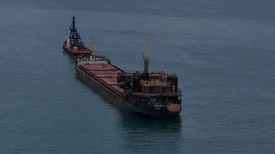 Savaşın ortasında kalan VOLGA-4007 isimli gemi Trabzon açıklarında demirledi