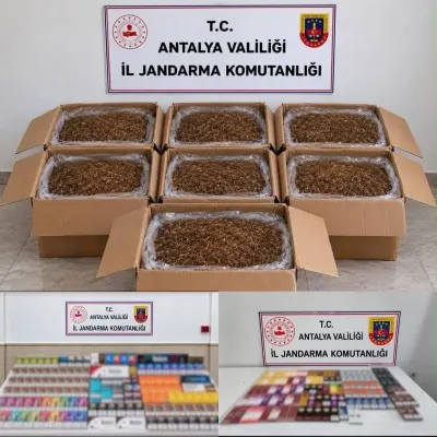 Antalya’da Kaçak Tütün ve Sigara Operasyonu