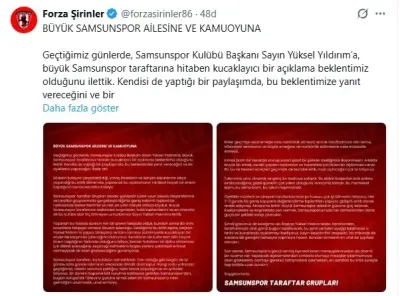 Samsunsporlu Taraftarlardan Ortak Bildiri: Asıl Sahip Biziz