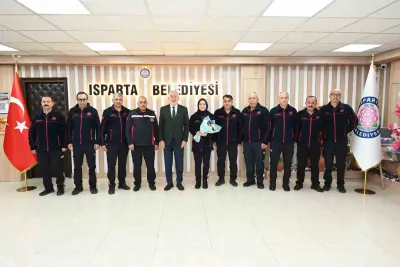 Isparta İtfaiyesinden Başkan Başdeğirmen'e Ziyaret