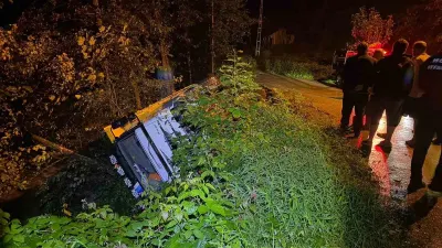 Artvin'de Kamyon Dere Yatağına Uçtu: 1 Kişi Yaralandı