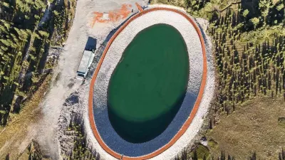 Kars'ta 2 bin 634 rakımlı sarıçam ormanlarındaki yapay gölet büyüliyor