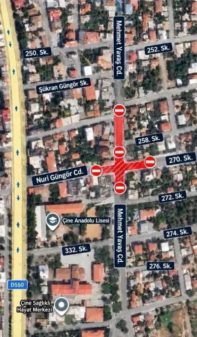 Aydın Çine'de Üstyapı Çalışmaları Nedeniyle Yol Trafiğe Kapatılıyor