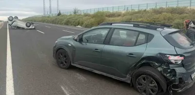 Eskişehir'de Trafik Kazası: Otomobil Takla Attı