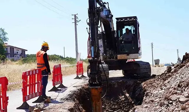 Ula'da kanalizasyon hattı bulunmayan bölgelere hat çalışması