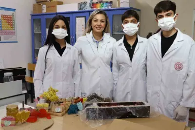 Bolu'da öğrenciler atık bitkisel yağları sabuna dönüştürdü