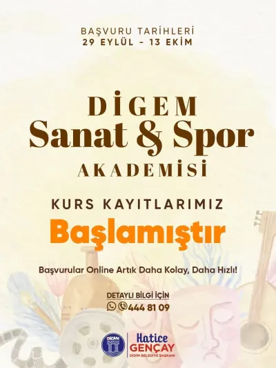 Didim Belediyesi DİGEM Akademisi'nde Yeni Dönem Kurs Kayıtları Başladı