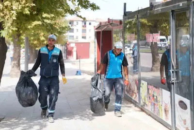 BATTALGAZİ BELEDİYESİ KALDIRILAN KONTEYNER ALANLARINDA TEMİZLİK ÇALIŞMASI BAŞLATTI