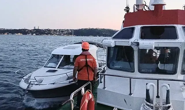 Sarıyer açıklarında su alan tekne kurtarıldı