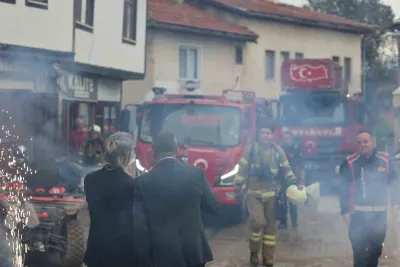 Karabük'te İtfaiye Ekiplerine Yangın İhbarıyla Sürpriz Kutlama