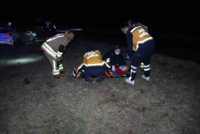 Edirne'de Kontrolden Çıkan Otomobil Taklalar Attı: 3 Yaralı