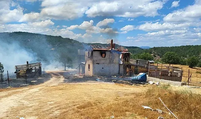 Kütahya'da ev yangını ormana sıçradı, 3 hektar alan zarar gördü
