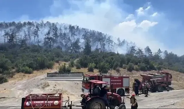 Kepsut'ta yangınla mücadele sürüyor