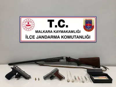 Tekirdağ Malkara'da Jandarma Operasyonu: Silah ve Uyuşturucu Aparatı Ele Geçirildi