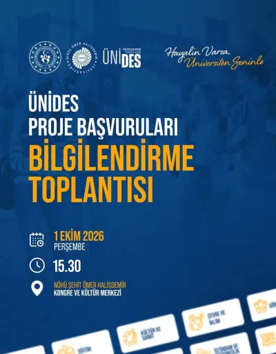 ÜNİDES'in Yedinci Dönem Başvuruları Öğrenci Projeleri İçin Resmen Başladı