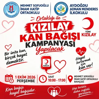 Aydın'daki İki Okuldan Ortak Türk Kızılayı Kan Bağışı Hamlesi